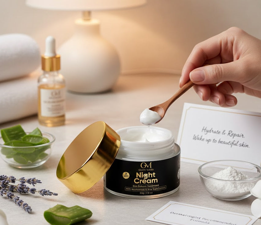 GlowMara Night Cream with Niacinamide and Aloevera Extracts